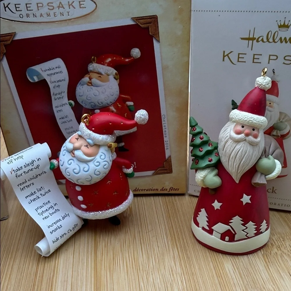 Hallmark Keepsake Santa Ornament Trio Kris Kringle, So Much to Do! & St. Nick